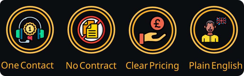 USP: Digital Prospect offers one person to contact, no contract, clear low pricing and communication in plain english.  
